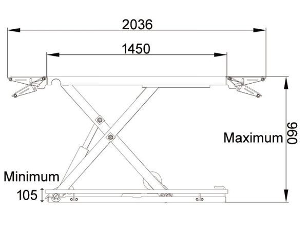 Scissor car lift Mobile Service - 3000 kg. - Euro line (JA3000S-E) - Image 8