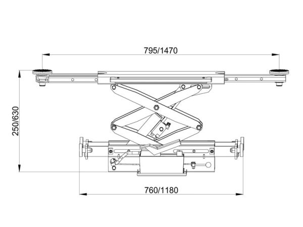 Jacking beam Basic line - Air hydraulic (JA2000J-AIR) - Image 8