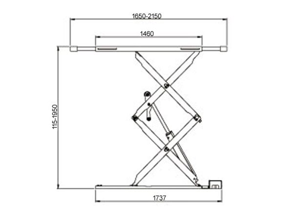 Scissor car lift - in-ground installation - 3800kg. - Basic line (JA6001S) - Image 9